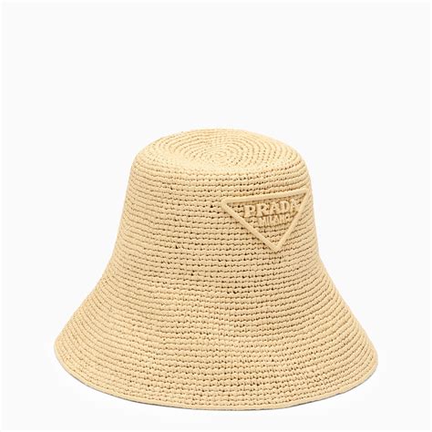 cappello paglia prada|Prada Cappello bucket naturale in paglia .